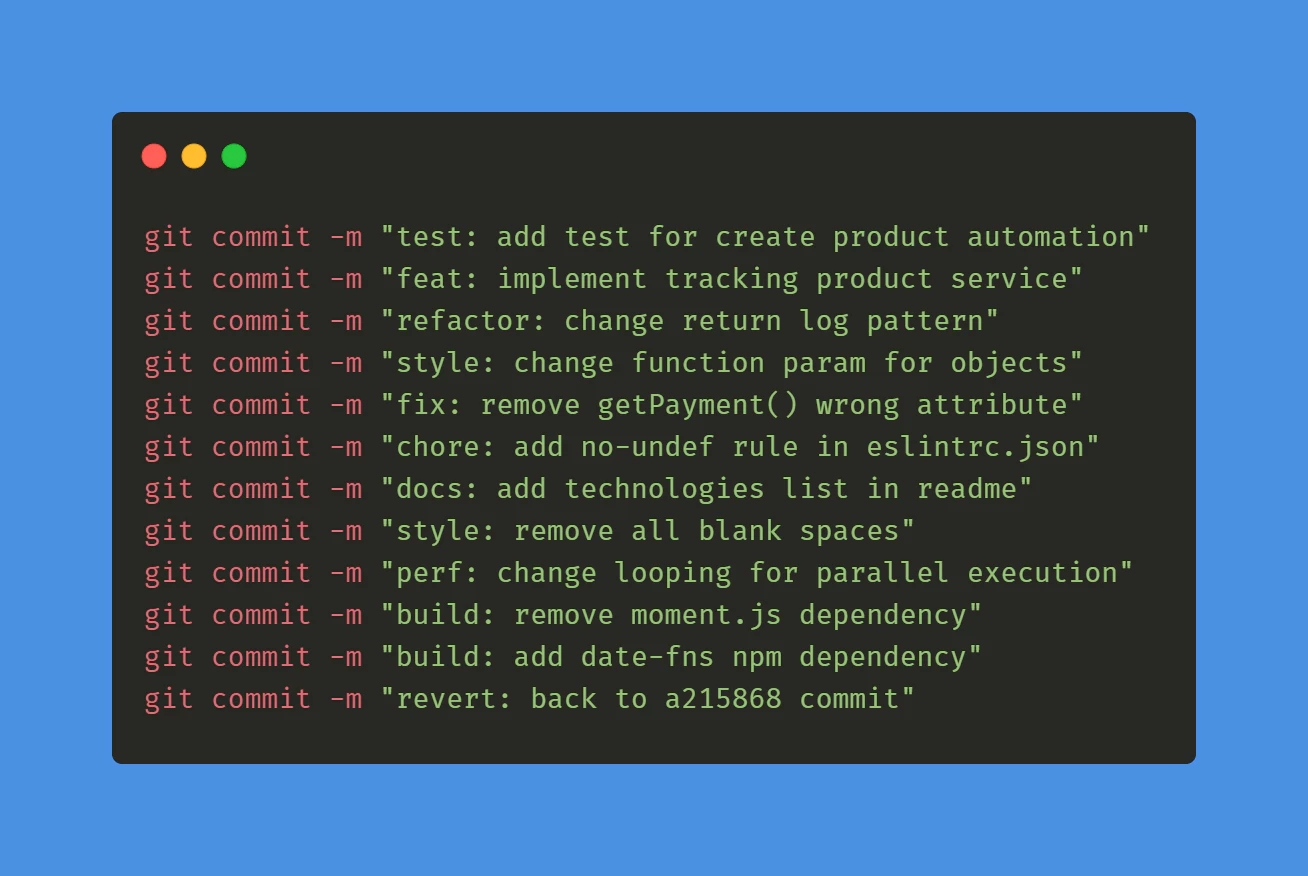 Conventional commits